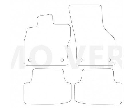 Car mats for VW Golf VII 2012- 4-piece, Image 3