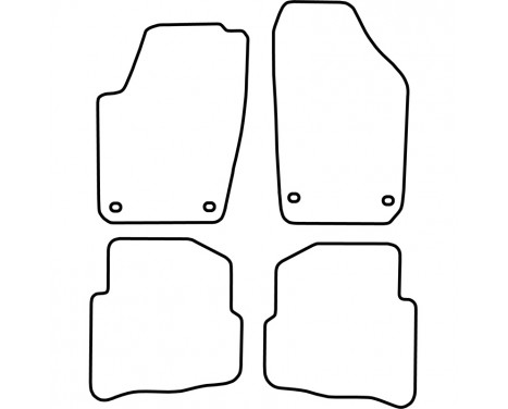 Car mats for VW Polo 9N 2002-2007 4-piece, Image 5