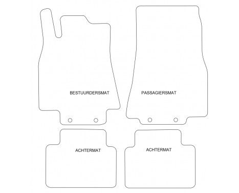 Car mats Mercedes-Benz A-Class W169 2005-2012, B-Class W246 2012- 4-part, Image 4