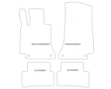 Car mats Mercedes-Benz C-Class W205 2014- 4-parts, Image 2