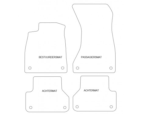 Car mats suitable for Audi A4 2015- 4-piece, Image 2