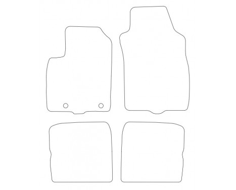 Car mats suitable for Fiat Panda Duologic 2006-2011 4-piece, Image 2