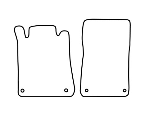 Car mats suitable for Mercedes SLK from 2005 (2-piece), Image 3
