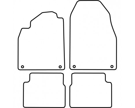 Car mats suitable for Saab 9-3 1998-2003 4-piece, Image 2