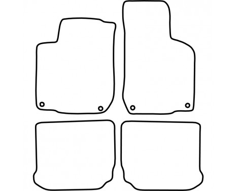 Car mats suitable for VW Golf IV / Bora 1997-2004 4-piece, Image 4