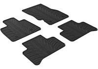 Rubber mats suitable for Alfa Romeo Stelvio 3/2017- (T-Design 4-piece + mounting clips)