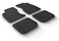 Rubber mats suitable for Audi A4 1996-2000 (T-Design 4-piece + mounting clips)