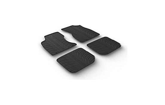 Rubber mats suitable for Audi A4 1996-2000 (T-Design 4-piece + mounting clips)