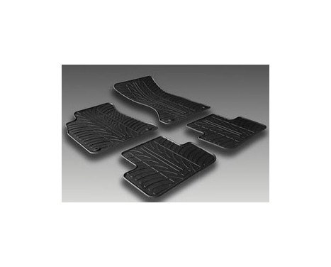Rubber mats suitable for Audi A4 8E 2001-2008 / Seat Exeo (T-Design 4-piece + mounting clips), Image 2