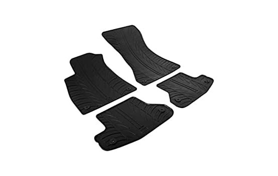 Rubber mats suitable for Audi A5 Coupe 12/2016- (T-Design 4-piece + mounting clips)