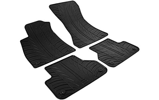 Rubber mats suitable for Audi A5 Sportback 12/2016- (T-Design 4-piece + mounting clips)