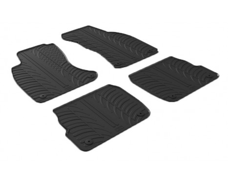 Rubber mats suitable for Audi A6 1997-2004 (T-Design 4-piece)