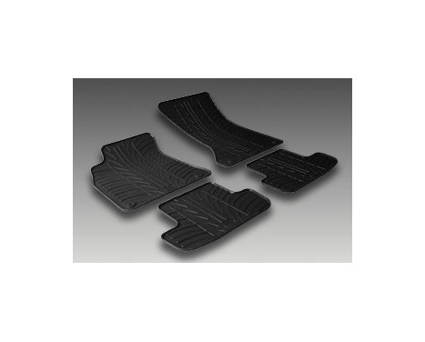 Rubber mats suitable for Audi A6 4F 2006-2010 (T-Design 4-piece + mounting clips), Image 2
