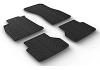 Rubber mats suitable for Audi A6 & A7 5/2018- (T-Design 4-piece + mounting clips)