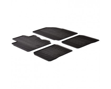 Rubber mats suitable for BMW X5 2013- (T-Design 4-piece + mounting clips)