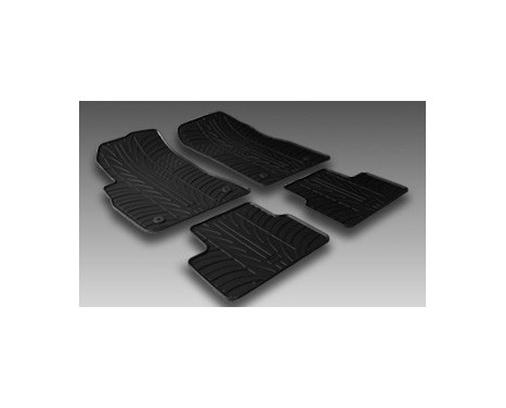 Rubber mats suitable for Chevrolet Orlando 2010- (T-Design 4-piece + mounting clips), Image 2