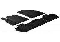 Rubber mats suitable for Citroen Berlingo / Peugeot Partner (T-Design 5-piece + mounting clips)