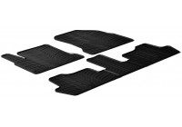 Rubber mats suitable for Citroen C4 Picasso from 2006 (T-Design 5-piece + mounting clips)