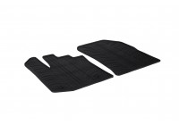 Rubber mats suitable for Dacia Dokker Furgon 2013- (T-Design 2-piece + mounting clips)