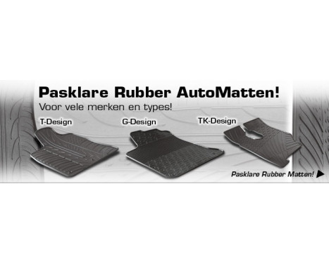 Rubber mats suitable for Fiat Doblo 5 doors 2010- (T-Design 4-piece + mounting clips), Image 3