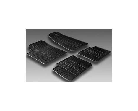 Rubber mats suitable for FIat Freemont 2012- (T-Design 4-piece + mounting clips), Image 2
