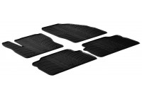 Rubber mats suitable for Ford C-Max 2003-2009 (T-Design 4-piece + mounting clips)