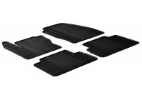Rubber mats suitable for Ford C-Max 2010-2014 (T-Design 4-piece + mounting clips)