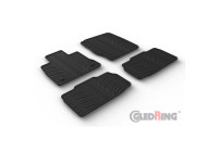 Rubber mats suitable for Ford Explorer VI PHEV 2019- (T profile 4-piece + mounting clips)