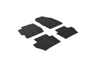 Rubber mats suitable for Ford Ka+ 5-door 9/2017- (T-Design 4-piece + mounting clips)