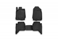 Rubber mats suitable for Ford Ranger, 2 doors, from 2011, 4 parts.