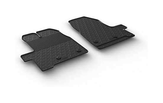Rubber mats suitable for Ford Transit Custom Furgon/Kombi (2-piece)