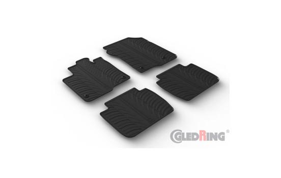 Rubber mats suitable for Honda ZR-V eHEV 2023- (T profile 4-piece + mounting clips)