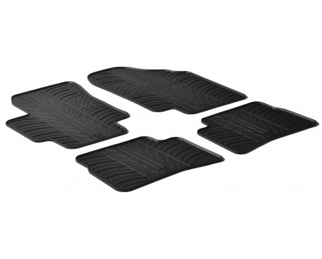 Rubber mats suitable for Hyundai Accent / Kia Rio 2005- (T p