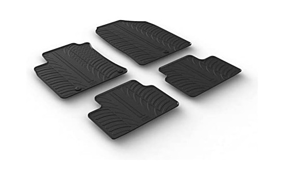 Rubber mats suitable for Hyundai i30 2/2017- (T-Design 4-piece + mounting clips)