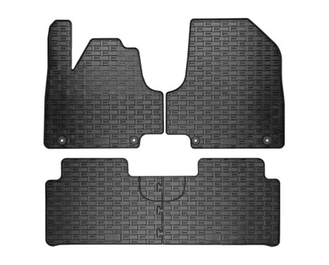 Rubber mats suitable for Hyundai Ioniq 5 (NE) 2020- (3-piece + mounting system)