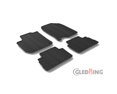 Rubber mats suitable for Hyundai Kona 10/2017- (T profile 4-piece), Image 2