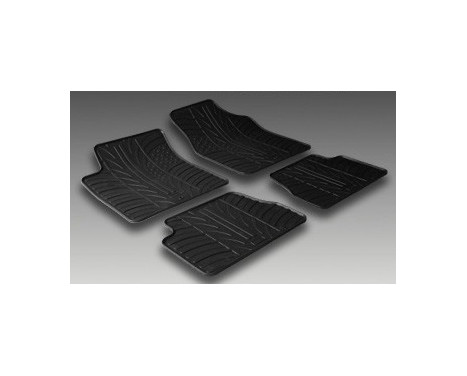 Rubber mats suitable for Kia Picanto 2011- (T-Design 4-piece + mounting clips), Image 2
