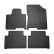 Rubber mats suitable for Kia Sorento IV (MQ4) Hybrid 2020- (4-piece + mounting system)
