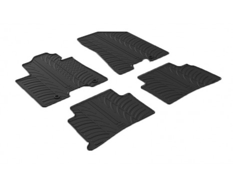 Rubber mats suitable for Kia Sportage IV 2016- (T-Design 4-piece + mounting clips)