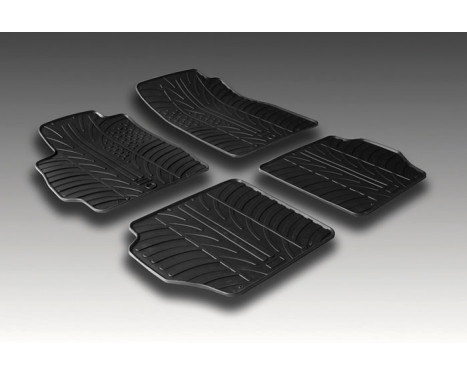 Rubber mats suitable for Mazda 2 2007-2014 (T-Design 4-piece), Image 2