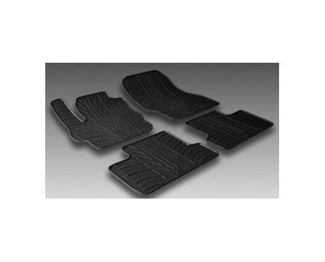 Rubber mats suitable for Mazda 3 2009-2012 (T-Design 4-piece + mounting clips), Image 2