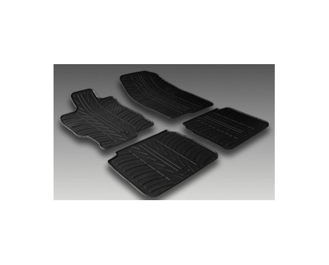 Rubber mats suitable for Mazda 5 2010- (T-Design 4-piece + mounting clips), Image 2