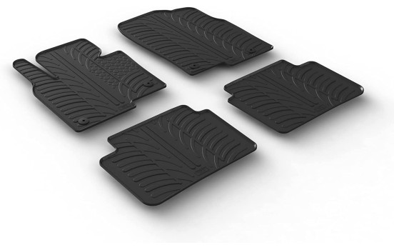 Rubber mats suitable for Mazda CX-30 8/2019- (T-Design 4-piece + mounting clips)