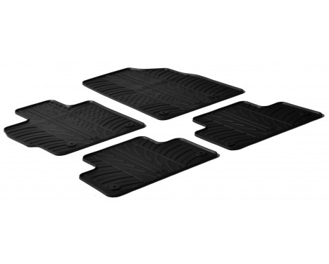 Rubber mats suitable for Mazda CX-7 diesel 2007- (T-Design 4-piece)
