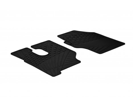 Rubber mats suitable for Mercedes Actros 2003- (T-Design 2-piece + mounting clips)