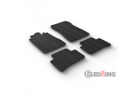 Rubber mats suitable for Mercedes C-Class W202 1993-2000 (T-Design 4-piece + mounting clips)