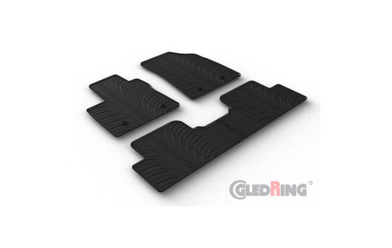 Rubber mats suitable for MG 5 (EV) SW 2020- (T profile 4-piece + mounting clips)