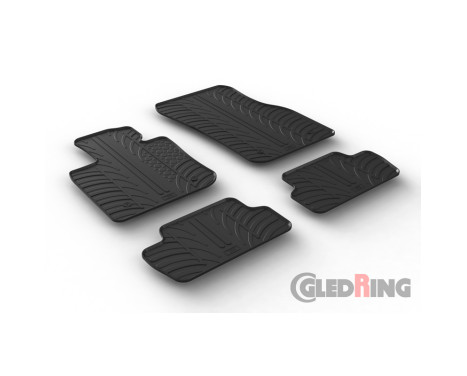 Rubber mats suitable for Mini F56 3-door 2014- (T-Design 4-piece), Image 2