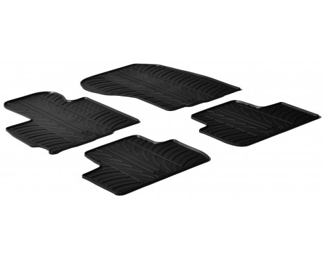 Rubber mats suitable for Mitsubishi ASX 2009- / Citroën C4 ASX 2009- (T-Design 4-piece)