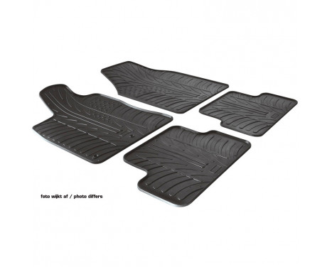 Rubber mats suitable for Mitsubishi Outlander 2010- (T-Design 4-piece + mounting clips), Image 2